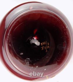 Vase en verre artistique décoré de dorure Bohemian Harrach. (numéroté)