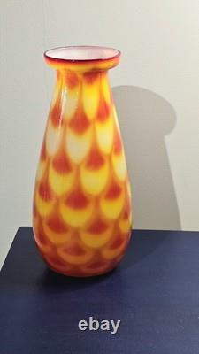 Vase en verre artistique des années 1960 par Elme Glasbruk de Suède Carl-Olof Borgarp