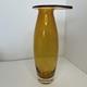 Vase En Verre Artistique Des Ann&eacute;es 1980 Ambre R&eacute;tro Orange Haute Forme Inhabituelle 29 Cm Tr&egrave;s Rare