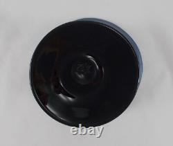 Vase en verre artistique design rare et élégant, en verre irisé violet, fait main et signé