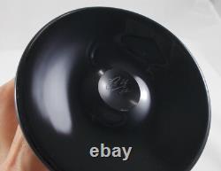 Vase en verre artistique design rare et élégant, en verre irisé violet, fait main et signé