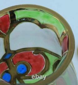 Vase en verre artistique doré et peint de Lobmeyr (Vienne)