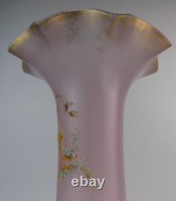 Vase en verre artistique émaillé peint XL Legras Mont Joye