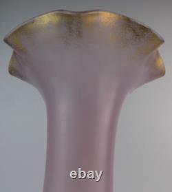 Vase en verre artistique émaillé peint XL Legras Mont Joye