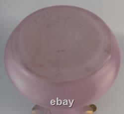 Vase en verre artistique émaillé peint XL Legras Mont Joye