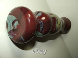 Vase en verre artistique fait main Morris Glass avec pontil 10