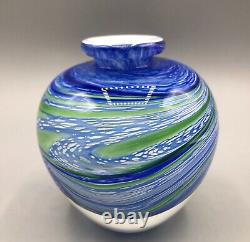 Vase en verre artistique français d'Olivier Mallemouche