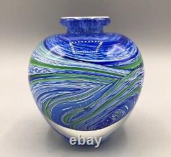 Vase en verre artistique français d'Olivier Mallemouche