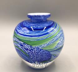 Vase en verre artistique français d'Olivier Mallemouche