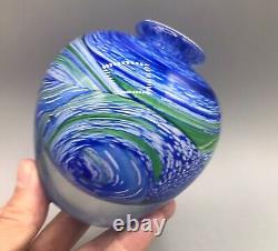 Vase en verre artistique français d'Olivier Mallemouche