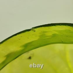 Vase en verre artistique irisé austro-bohémien de 22 cm de large avec grenouille