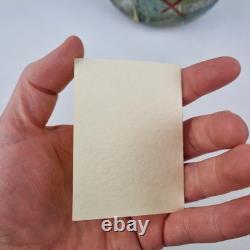 Vase en verre artistique irisé d'okra avec perroquets Richard Golding Édition limitée 4/25