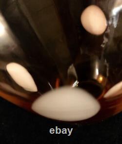 Vase en verre artistique rose avec poignées à pois