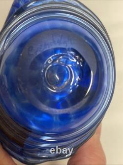 Vase en verre artistique soufflé à la main signé Joy Greenhalgh infusé avec de l'or 24 carats