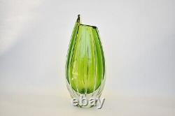 Vase en verre artistique vintage Armando Jacobino Kumela Oy Finlande