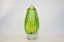 Vase en verre artistique vintage Armando Jacobino Kumela Oy Finlande