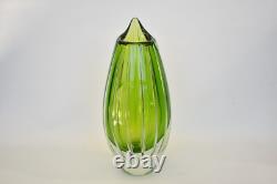 Vase en verre artistique vintage Armando Jacobino Kumela Oy Finlande