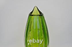 Vase en verre artistique vintage Armando Jacobino Kumela Oy Finlande