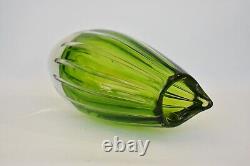 Vase en verre artistique vintage Armando Jacobino Kumela Oy Finlande