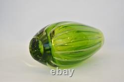 Vase en verre artistique vintage Armando Jacobino Kumela Oy Finlande