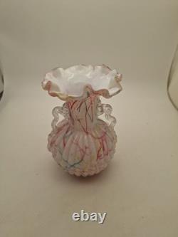 Vase en verre artistique vintage Peloton de couleur magnifique et colorée