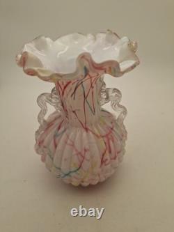 Vase en verre artistique vintage Peloton de couleur magnifique et colorée