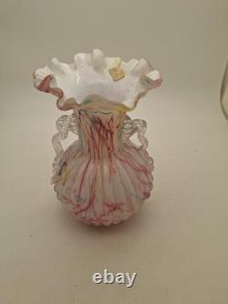 Vase en verre artistique vintage Peloton de couleur magnifique et colorée