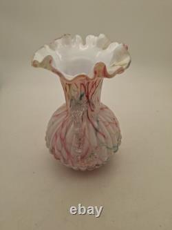 Vase en verre artistique vintage Peloton de couleur magnifique et colorée