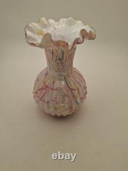 Vase en verre artistique vintage Peloton de couleur magnifique et colorée