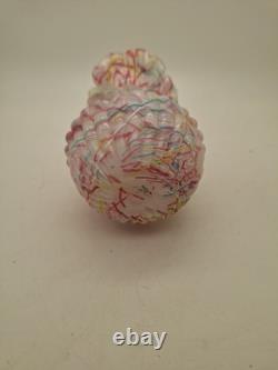 Vase en verre artistique vintage Peloton de couleur magnifique et colorée