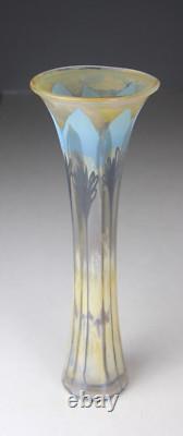 Vase en verre artistique vintage allemand Vera Walther 12 1/4 signé