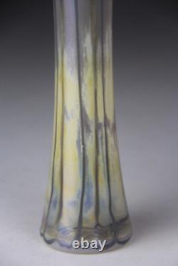 Vase en verre artistique vintage allemand Vera Walther 12 1/4 signé