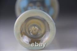 Vase en verre artistique vintage allemand Vera Walther 12 1/4 signé