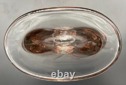 Vase en verre artistique vintage de Michael Shearer soufflé à la main - signé et daté 1986 + 9 1/4