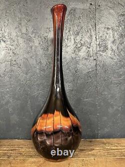 Vase en verre artistique vintage italien style ampoule années 1970