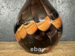Vase en verre artistique vintage italien style ampoule années 1970