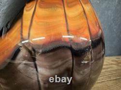 Vase en verre artistique vintage italien style ampoule années 1970