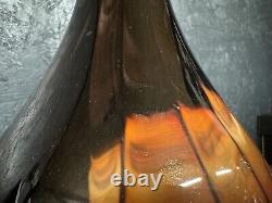 Vase en verre artistique vintage italien style ampoule années 1970