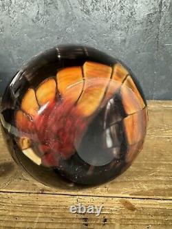 Vase en verre artistique vintage italien style ampoule années 1970