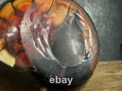 Vase en verre artistique vintage italien style ampoule années 1970