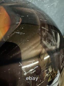 Vase en verre artistique vintage italien style ampoule années 1970