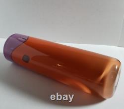 Vase en verre artistique vintage violet et orange signé Magdanz Shapiro, 1981. (9)