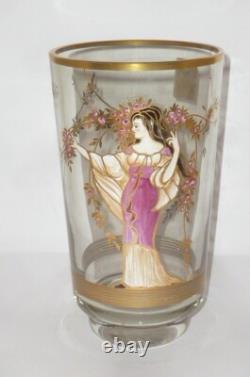 Vase en verre bohème Joska Studio Design Vase dame Art nouveau Bohême