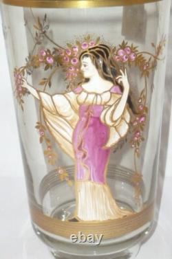Vase en verre bohème Joska Studio Design Vase dame Art nouveau Bohême