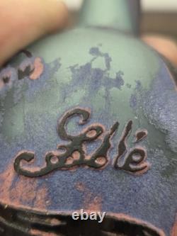 Vase en verre camée Art Nouveau authentique d'Émile Gallé 'Muguet' Ex-Hôtel Culloden