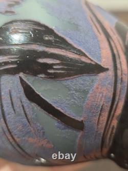 Vase en verre camée Art Nouveau authentique d'Émile Gallé 'Muguet' Ex-Hôtel Culloden