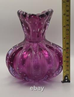 Vase en verre cerné Bullicante Barovier & Toso Murano Italie Grande Italie 1930-1950