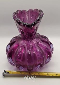 Vase en verre cerné Bullicante Barovier & Toso Murano Italie Grande Italie 1930-1950