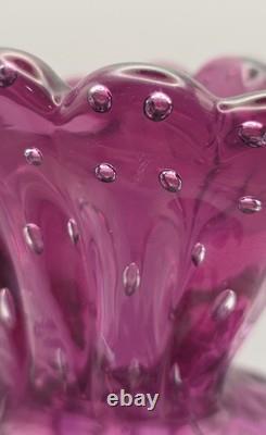 Vase en verre cerné Bullicante Barovier & Toso Murano Italie Grande Italie 1930-1950