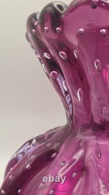 Vase en verre cerné Bullicante Barovier & Toso Murano Italie Grande Italie 1930-1950